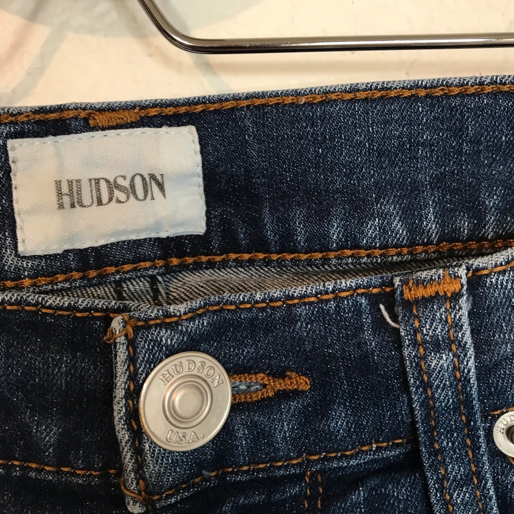 Hudson Jeans Women's Skinny Dark Blue Denim Jeans - Picture 7 of 14